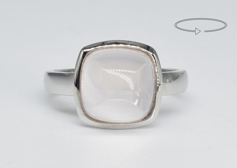 Ring 14 K rose quartz