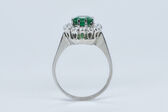 Ring 14 Kt WG Smaragd 