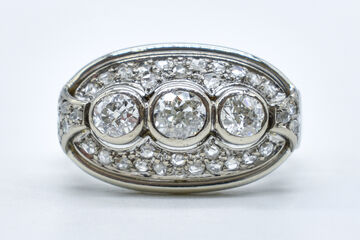 Ring 14 K diamonds