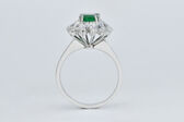 Ring 18 K emerald 