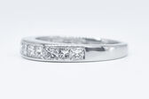 Halbmemory-Ring Platin Diamanten