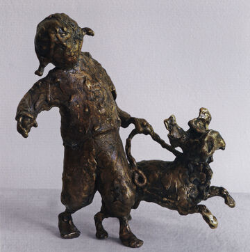 child with dog, 2008