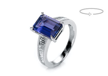 Ring 18 Kt WG Tansanit 