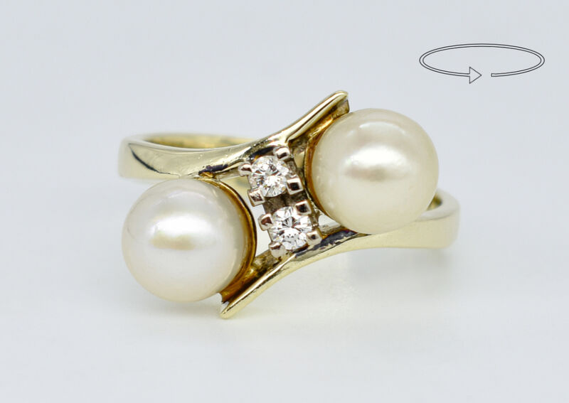 Ring 14 Kt GG Perlen 
