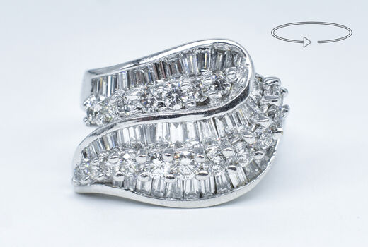 Ring 14 K diamonds