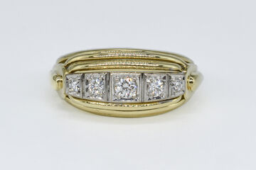 Ring 14 Kt GG Brillanten