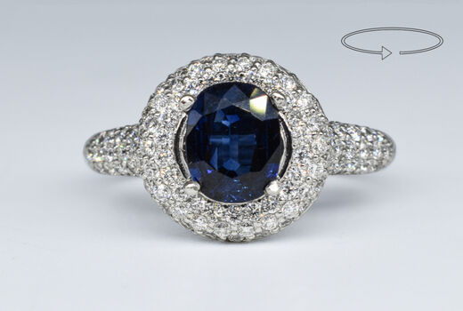 Ring 14 Kt WG Saphir 