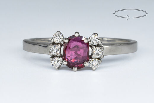 Ring 14 Kt WG Rubin 