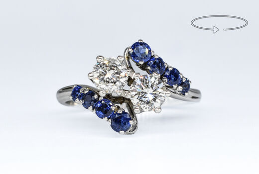 Ring 14 Kt WG Brillanten 