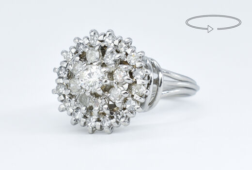 Ring 18 Kt WG Brillanten 