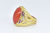 Ring 18 K coral 