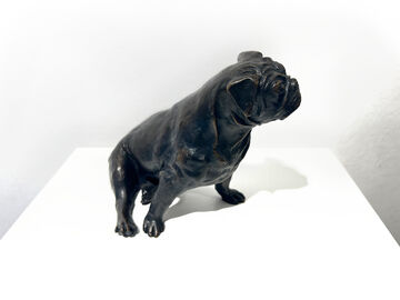 small pug, sitting, 1996