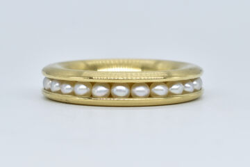 eternity ring 18 K Pearls