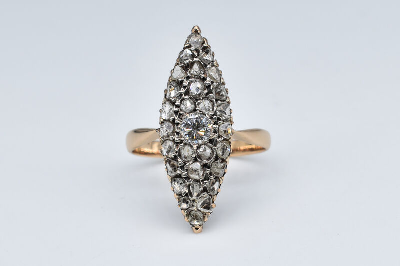 Ring 14 Kt RG Diamanten