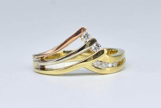 Ring 14 K diamonds