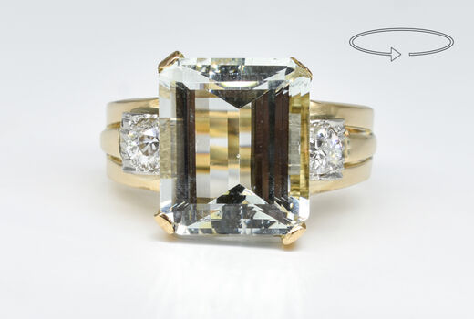 Ring 18 Kt RG  Aquamarin 