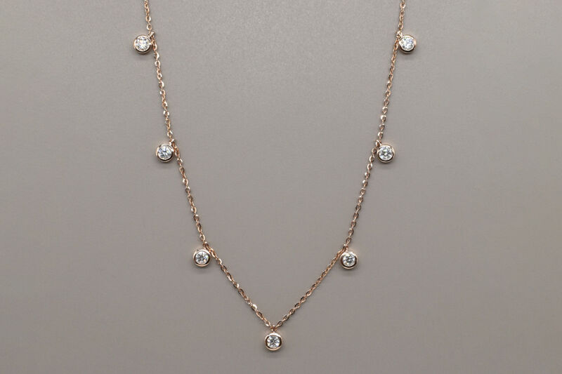 Collier 14 Kt RG Brillanten