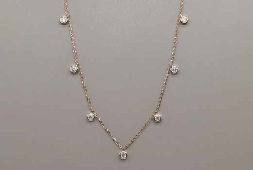 Collier 14 Kt RG Brillanten