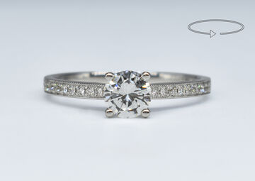 Ring 14 Kt WG Brillanten