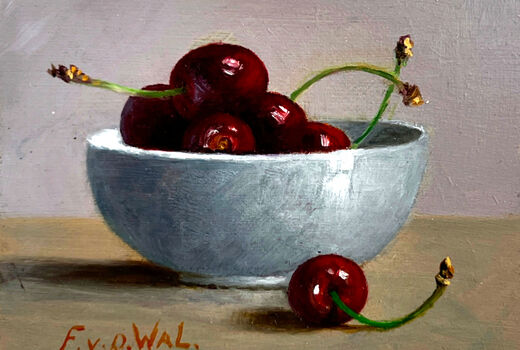 still life with cherries