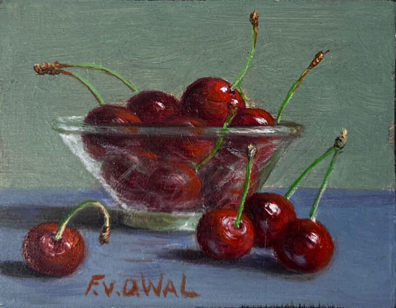 still life with cherries