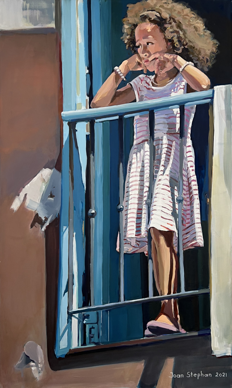 girl on the balkony, 2021