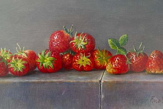 still life with strawberries